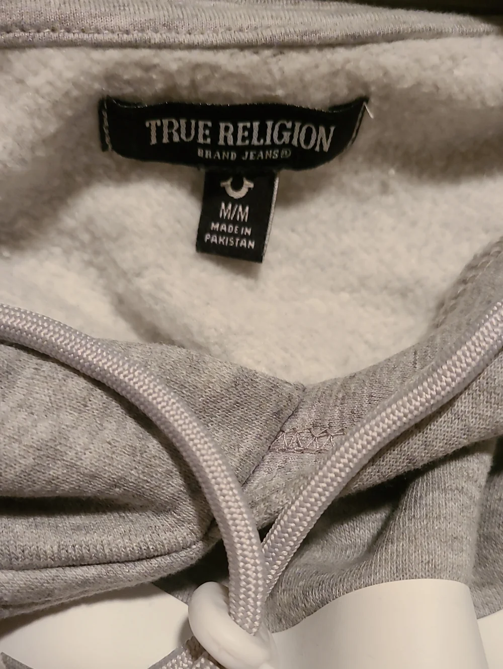 True Religion Grey Hoodie, Size- Medium,  Relaxed Jacket Hood